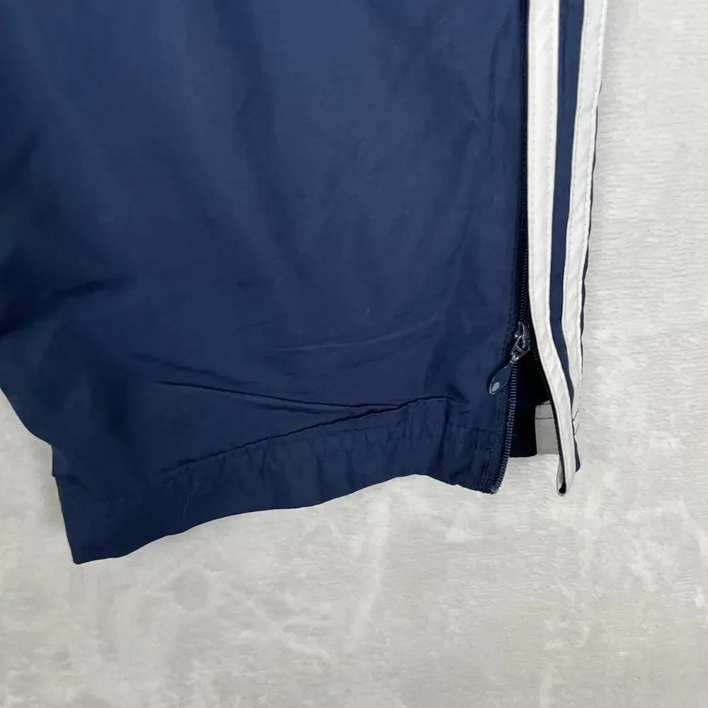 Vintage Adidas Track Pants Mens Large Blue 3 Stripe Climaproof Zip Hem Athletic